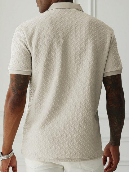 Alassio Textured Polo Shirt  Drako™️