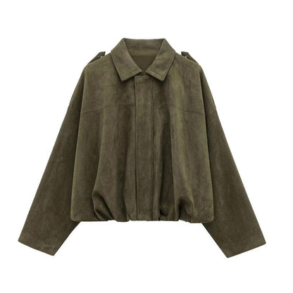 Cortona Cropped Leather Jacket  Drako™️