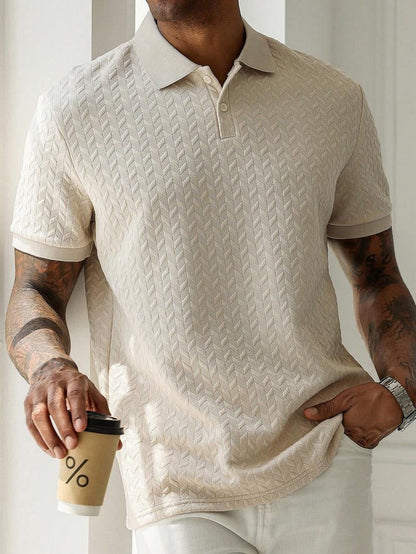 Alassio Textured Polo Shirt  Drako™️