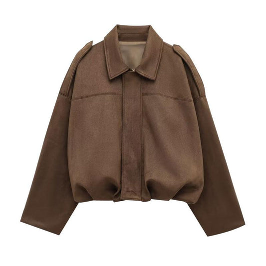 Cortona Cropped Leather Jacket  Drako™️
