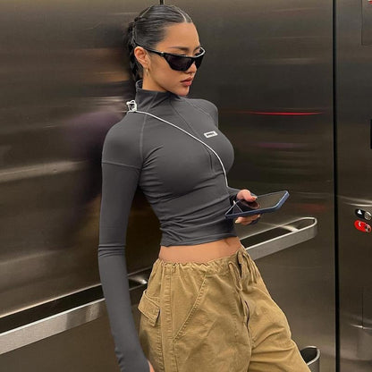 Solvèra Zip Crop Top  Drako™️