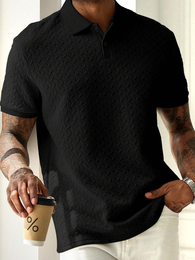 Alassio Textured Polo Shirt  Drako™️