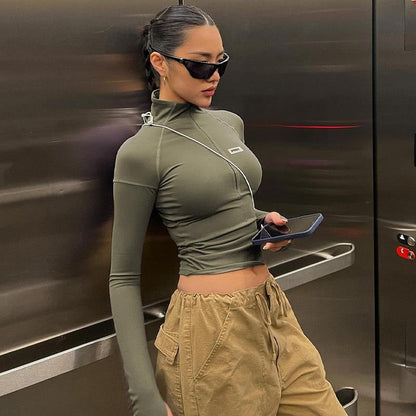 Solvèra Zip Crop Top  Drako™️