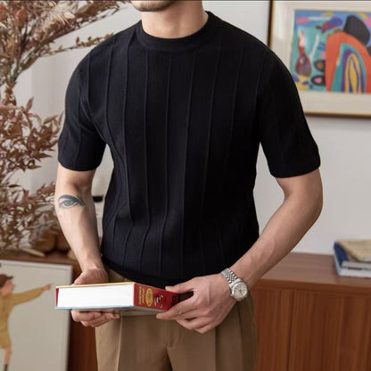 Monaco Ribbed Knit T-Shirt  Drako™️