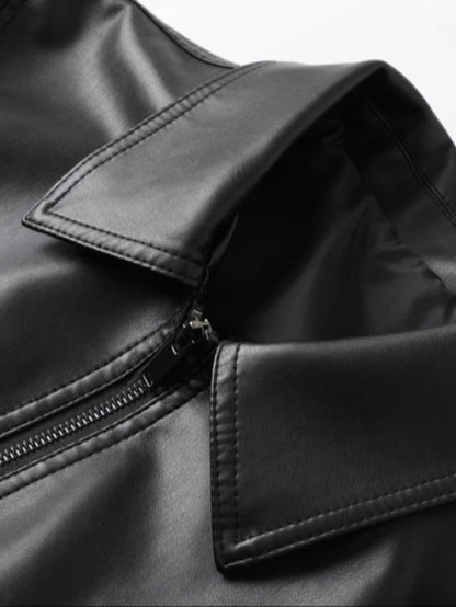 Amalfi Leather Moto Jacket  Drako™️