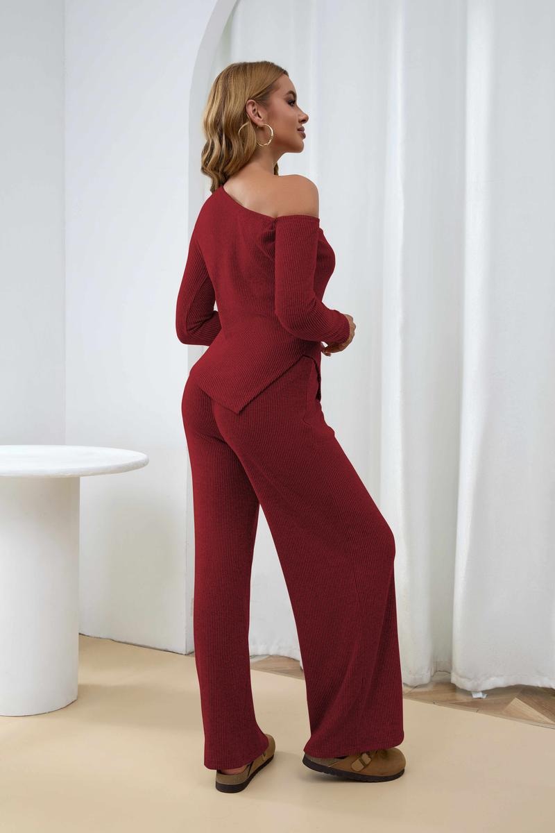 Calabria Ribbed One-Shoulder Set  Drako™️