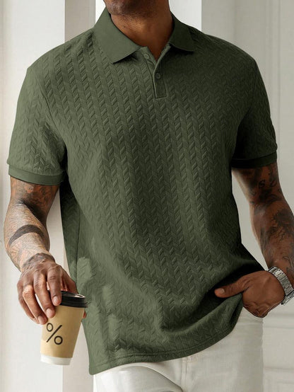 Alassio Textured Polo Shirt  Drako™️