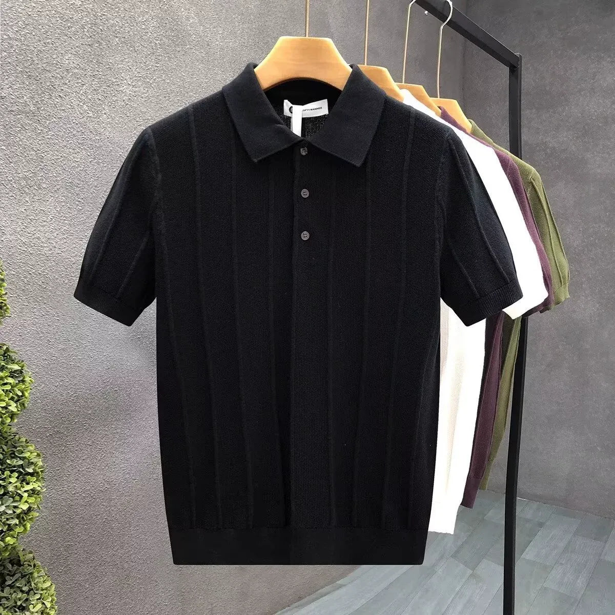 The Capri Polo | Men's Premium Textured Knit  Drako™️