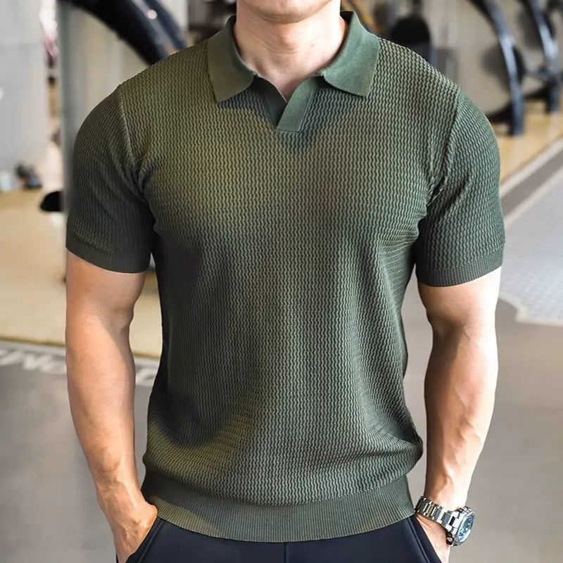 Monza Textured Knit Polo  Drako™️