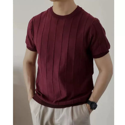 Monaco Ribbed Knit T-Shirt  Drako™️