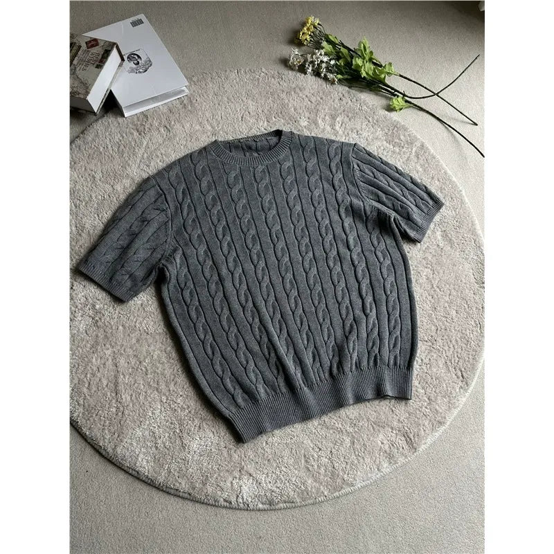 Everyday Cable Knit Sweater Tee  Drako™️