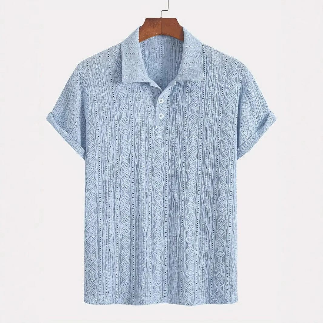Benson Knit Jacquard Polo  Drako™️