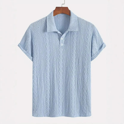 Benson Knit Jacquard Polo  Drako™️