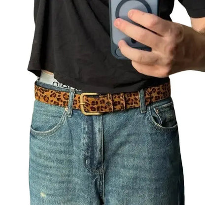 Monaco Leopard Suede Belt  Drako™️