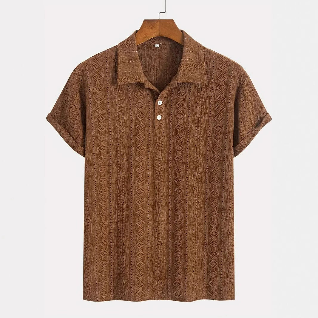 Benson Knit Jacquard Polo  Drako™️
