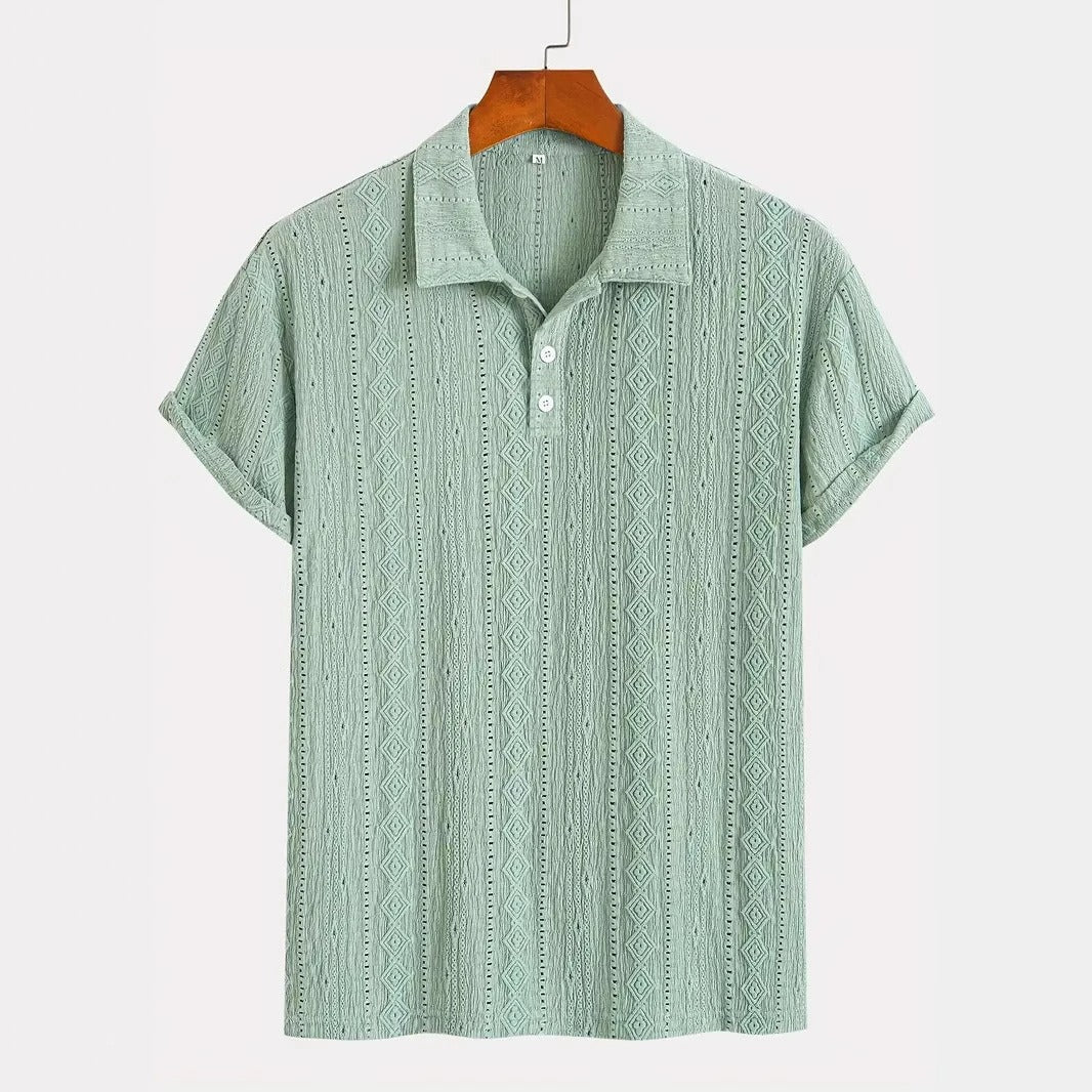 Benson Knit Jacquard Polo  Drako™️