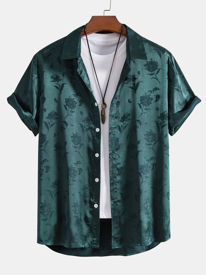 Midnight Rose Bloom Shirt  Drako Watches
