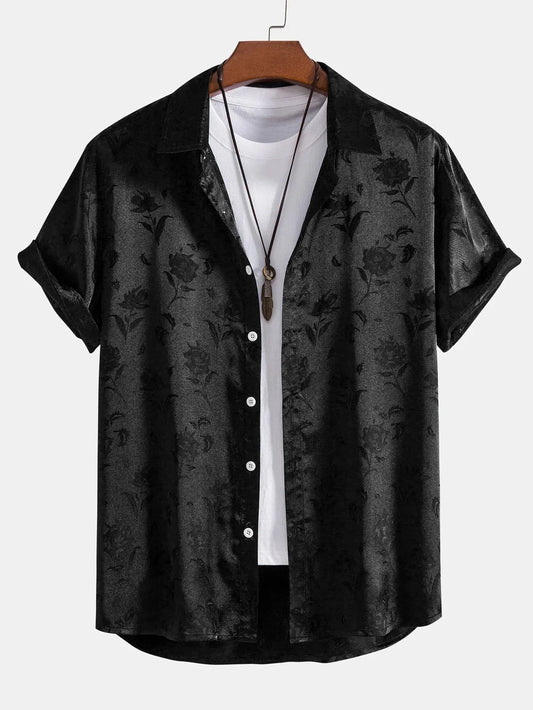 Midnight Rose Bloom Shirt  Drako Watches