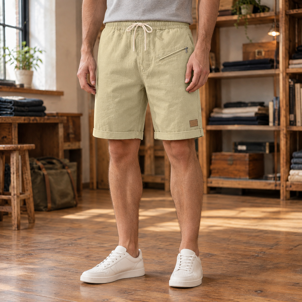 Miles Zip-Pocket Drawstring Shorts  Drako™️ shorts