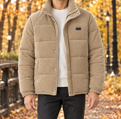 Garrett Corduroy Puffer Jacket  Drako™️ jackets