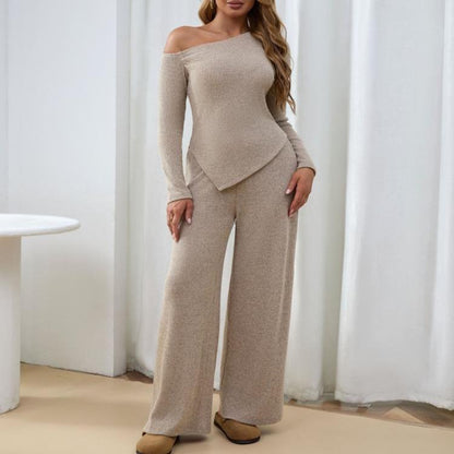 Calabria Ribbed One-Shoulder Set  Drako™️
