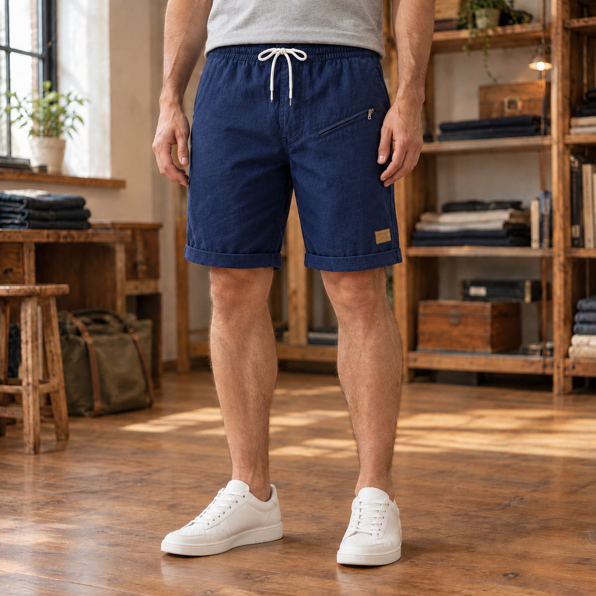 Miles Zip-Pocket Drawstring Shorts  Drako™️ shorts