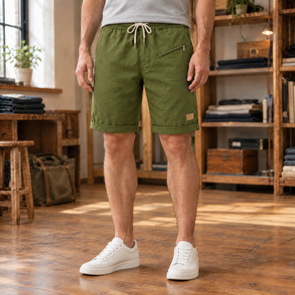 Miles Zip-Pocket Drawstring Shorts  Drako™️ shorts