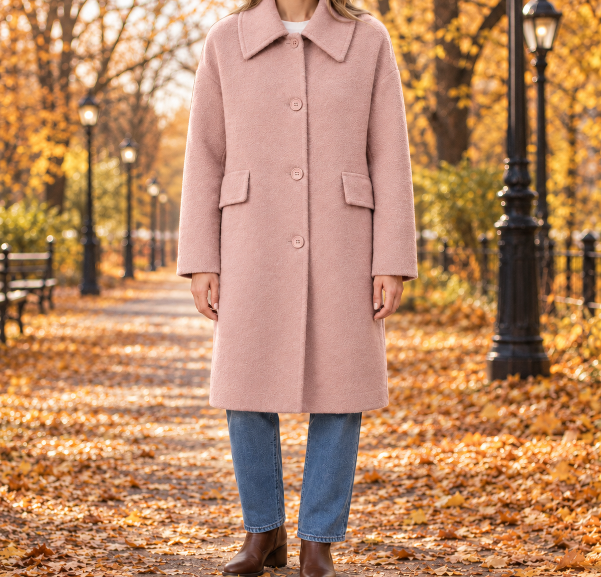Madison Brushed Point-Collar Coat  Drako™️ jackets