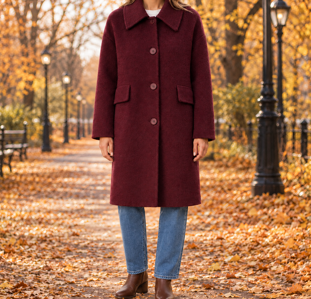 Madison Brushed Point-Collar Coat  Drako™️ jackets